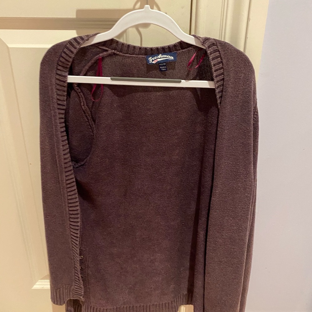 Purple Open Cardigan